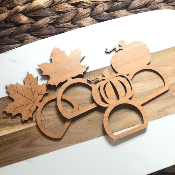Fall Wood Napkin Rings - Picture 4 of 11